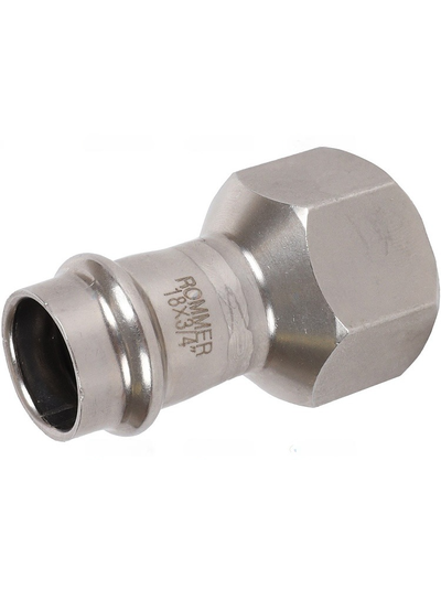 Переходник ROMMER ВПр-ВР, 22х3/4 из нержавеющей стали прессовой