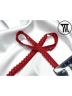 Резинка бельевая Ажурная, цв. Темно-красный