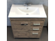 Тумба-умывальник "Марио-75" дуб темный с раковиной "Quadro 75"