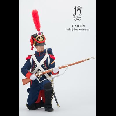 Артиллерист армии Наполеона - КОЛЛЕКЦИОННАЯ ФИГУРКА 1/6 Artillery gunner of the guard  standard version (B-A0003N) - BROWN ART