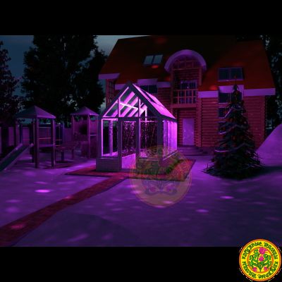 Зимняя теплица КАЙ в классическом английском стиле с двускатной крышей размером 2500 х 4000 мм