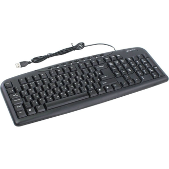 Клавиатура CANYON CNE-CKEY2-RU, мультимедиа клавиши, USB, RU/EN, Чёрный