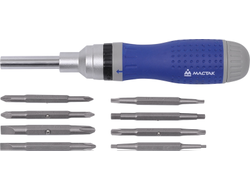 Отвертка со сменными вставками (битами), 19 в 1 МАСТАК 049-19B