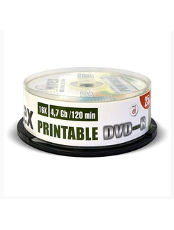 Носители информации DVD-R Printable, 16x, Mirex, Cake/25, UL130028A1M