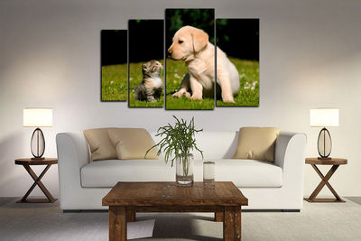 Модульная картина "Маленькие друзья"