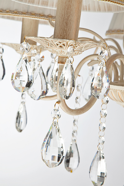 10054/5 белый с золотом/прозрачный хрусталь Strotskis Eurosvet