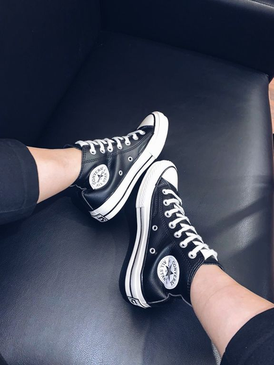 Кожаные кеды Converse 70 черные высокие 170369C фото