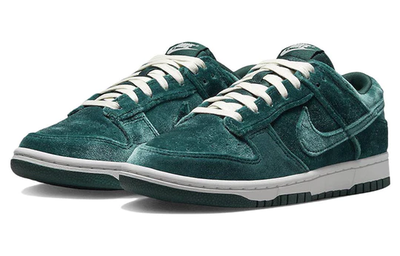 Эксклюзивные женские найки Кроссовки Nike Dunk Green Velvet DZ5224-300