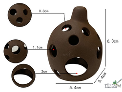 Декорация керамическая Мини дом для креветок, 6*6*7 см