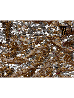 лоскут Пайетки "Перевертыши", цв. Золото 37см