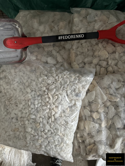 белый мраморный щебень