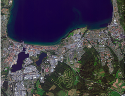 Картина обогреватель, спутниковое фото города Йёнчёпинг