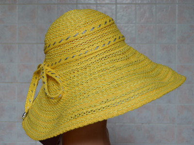 Желтая женская шляпа летняя Vizio Италия 5707 FF 3