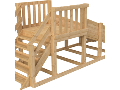 Зимняя деревянная заливная горка Выше Всех Ледянка