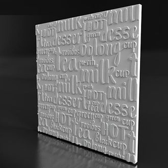 Гипсовая 3D панель - Letters 1