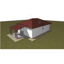 Одноэтажный дом с двумя спальнями 86м² (S48)