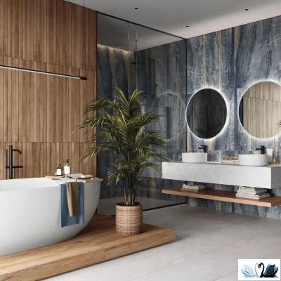 Керамогранит Cersanit Spirit рельеф 44,8 x 89,8 см, артикул A16659, коричневые полосы