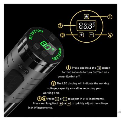 Беспроводной EZ Evo Tech Wireless Battery - Black