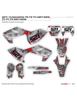 Наклейки на мотоцикл GR7 ГР7 GR 7 ГР 7/ HUSQVARNA TE FE TX 2017-2019,  TC FC FS 2017-2018 ХУСКВАРНА