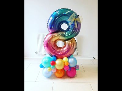 Шар Цифра на подставке, высота 130-140 см