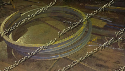 гибка швеллера полкой наружу