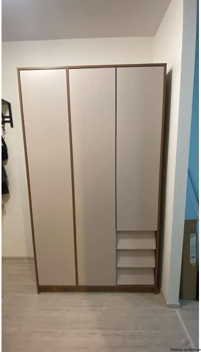 Ева шкаф 3-х створчатый Крафт табачный/Кашемир