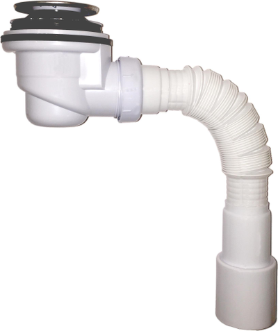 Сифон для душевого поддона 11/2"х50/60мм, гиб.тр.40х40/50, клик-клак,h 67-73мм,хром,V415-7-MR [56878