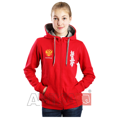 APIKA Толстовка на молнии с вышивкой символики (женская модель)