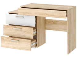 Стол косметический  СКС-1200 Дуб сонома /Белый глянец