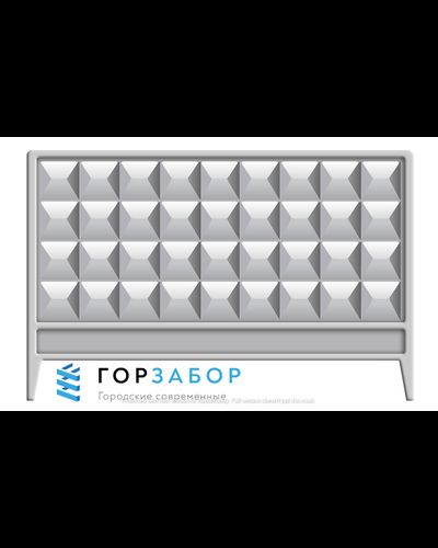 Забор из бетонных плит ПО6в без фартука купить с монтажом под ключ в Москве и МО