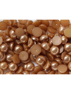 Полубусины 10 мм, цвет  коричневый