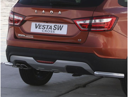 Защита заднего бампера Lada Vesta Cross