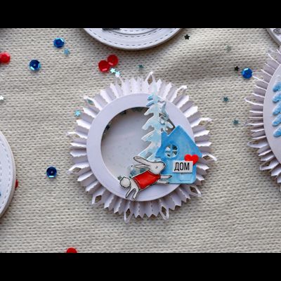 ФП штамп &quot;Зайцы с подарками&quot;