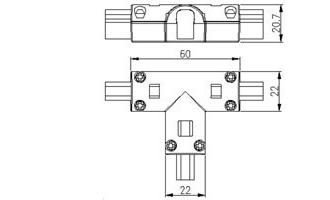 Соединитель тройной Arlight ARL-CLEAR-Mini-2x90 (16x8mm) (Металл)