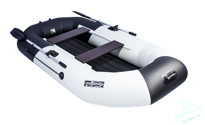 Лодка ПВХ Мастер Лодок Таймень NX270НД "Комби" Св.Серый / Чёрный