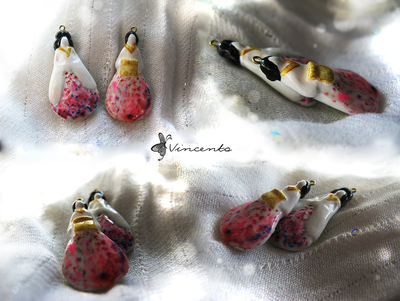 Восточная красавица. Серьги в восточном стиле - миниатюра из полимерной глины