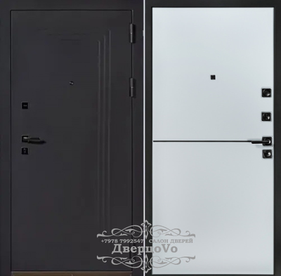 ЙОШКАР-ОЛА. АНТАРЕС. СТАЛЬ 2 мм. ТЕХНО СТРОНГ 115/ 129. МУАР СЕРЫЙ (Ral 7024)/ РОВНАЯ СЕРАЯ с ЧЕРНЫМ ГОРИЗОНТАЛЬНЫМ МОЛДИНГОМ