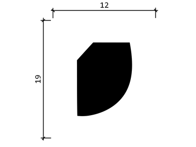 Карниз DD02 - 19*12*2000мм
