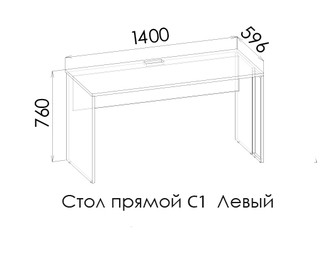 КОЛЛЕДЖ Стол письменный С1 (1400) с ящиками