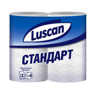 Бумага туалетная Luscan Standart 2сл бел вторич втул 21,88м 175л 8рул/уп