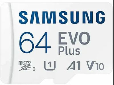 Карта памяти Samsung EVO Plus microSDXC 64G MB-MC64SA/CN, U3, 160M