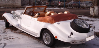 Экскалибур Фантом Кабриолет (Lincoln Excalibur Phantom Cabrio) белый