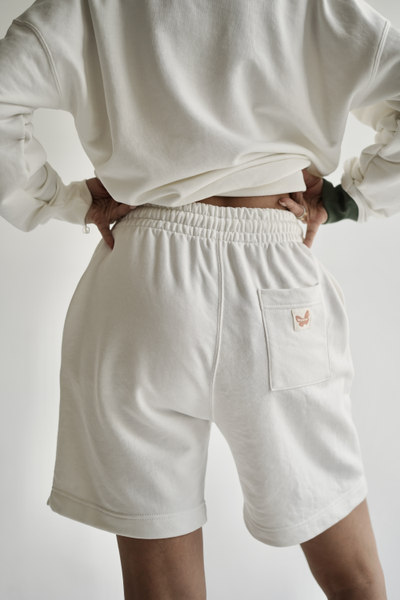 ШОРТЫ УНИСЕКС "ПРИЯТНО" БЕЛЫЕ