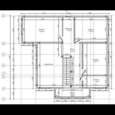 Двухэтажный каркасный дом с четырьмя спальнями 195м² (SK46)