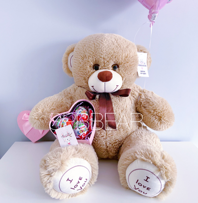 Подарочный набор №13 - Плюшевый мишка 85 см, Шар сердце, Киндер бокс малый