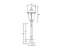 Светильник садово-парковый Munich 2G