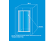Стеклянная душевая раздвижная дверь, Водный Мир ВМ-ТА-1 100, прозрачная, 100х185 см.