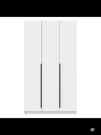 Брандо 67.12 (h2380) (3-х дв.) шкаф для одежды (белый / ДВПО: белый / фасад: ЛДСП белый)