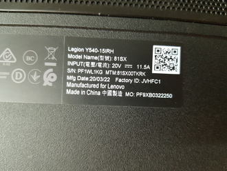 LENOVO LEGION Y540-15IRH 81SX00TKRK ( 15.6 FHD IPS I5-9300HF GTX1660TI(6GB) 8GB 1TB + 128SSD )