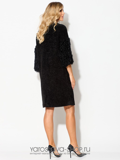 Стильное нарядное платье в черном цвете